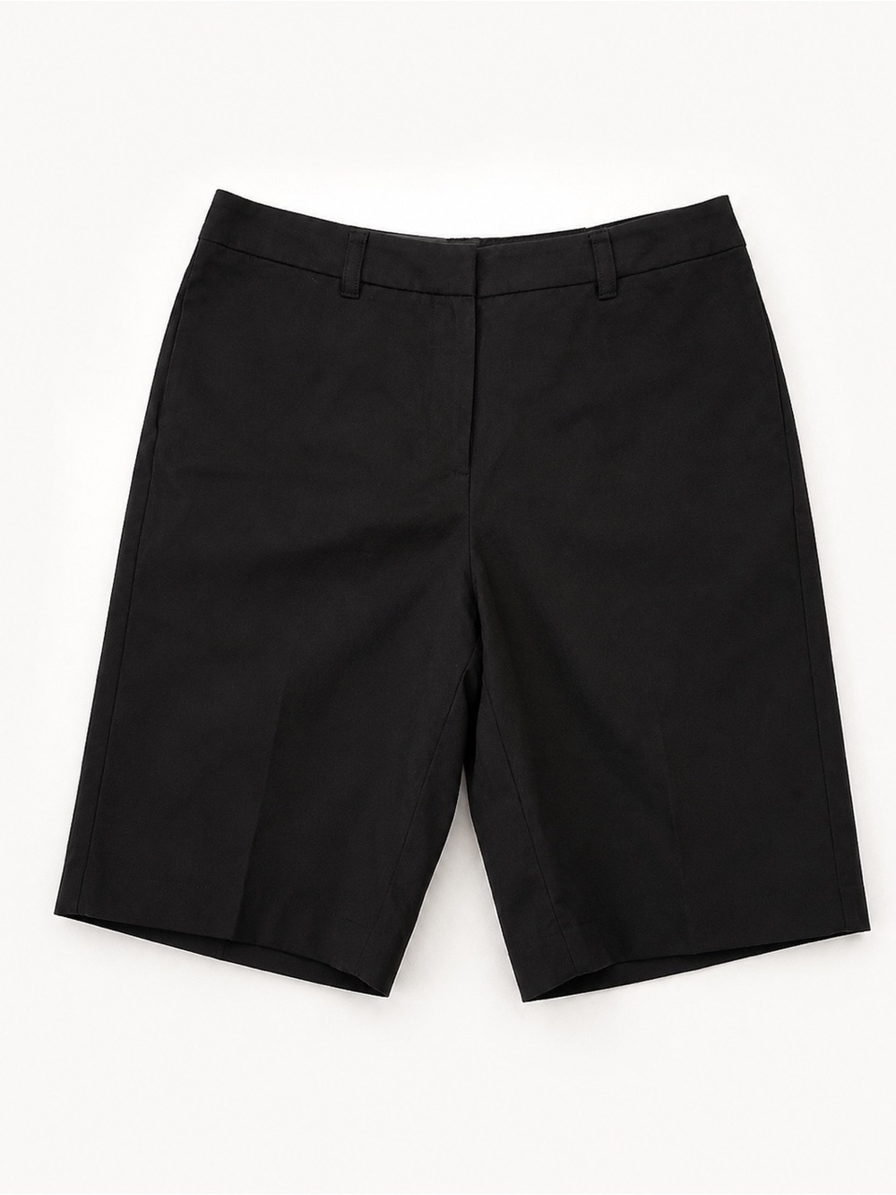 Anne Klein Black Linen rayon  Blend Bermuda
Shorts Petite Sz 10P Tailored